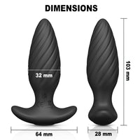 Anal Plug Vibrant Ardat-Lilli dimensions