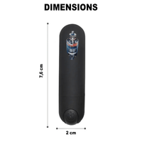 Vibromasseur Bullet Aspasie dimensions